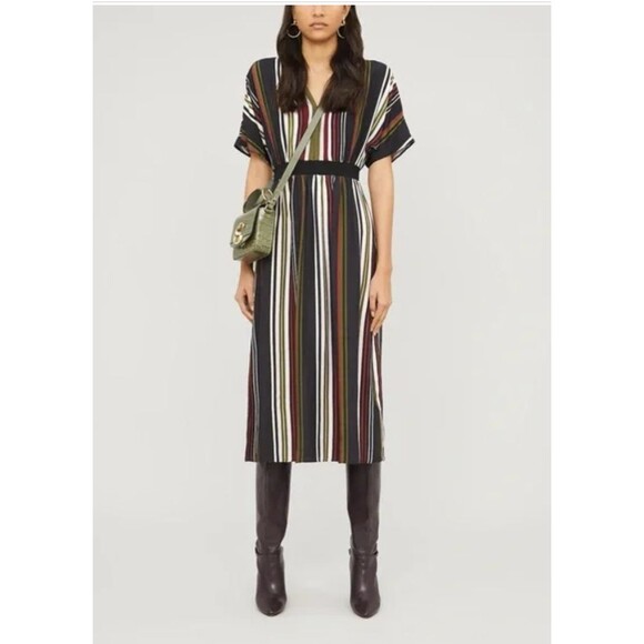 Ted Baker Safiiya Striped V-Neck Dress Fit & Flare TB 0 US 2 - Picture 10 of 10